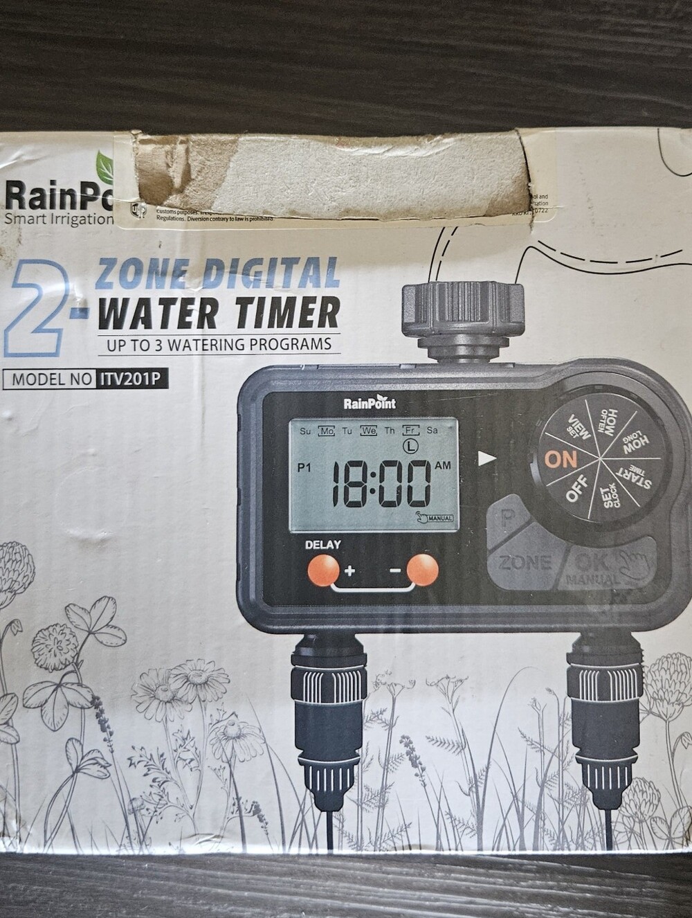 2-Zone Digital Water Timer - Black